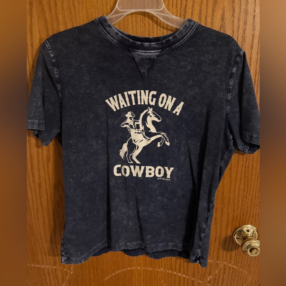 Kittenish Waiting On A Cowboy Tshirt